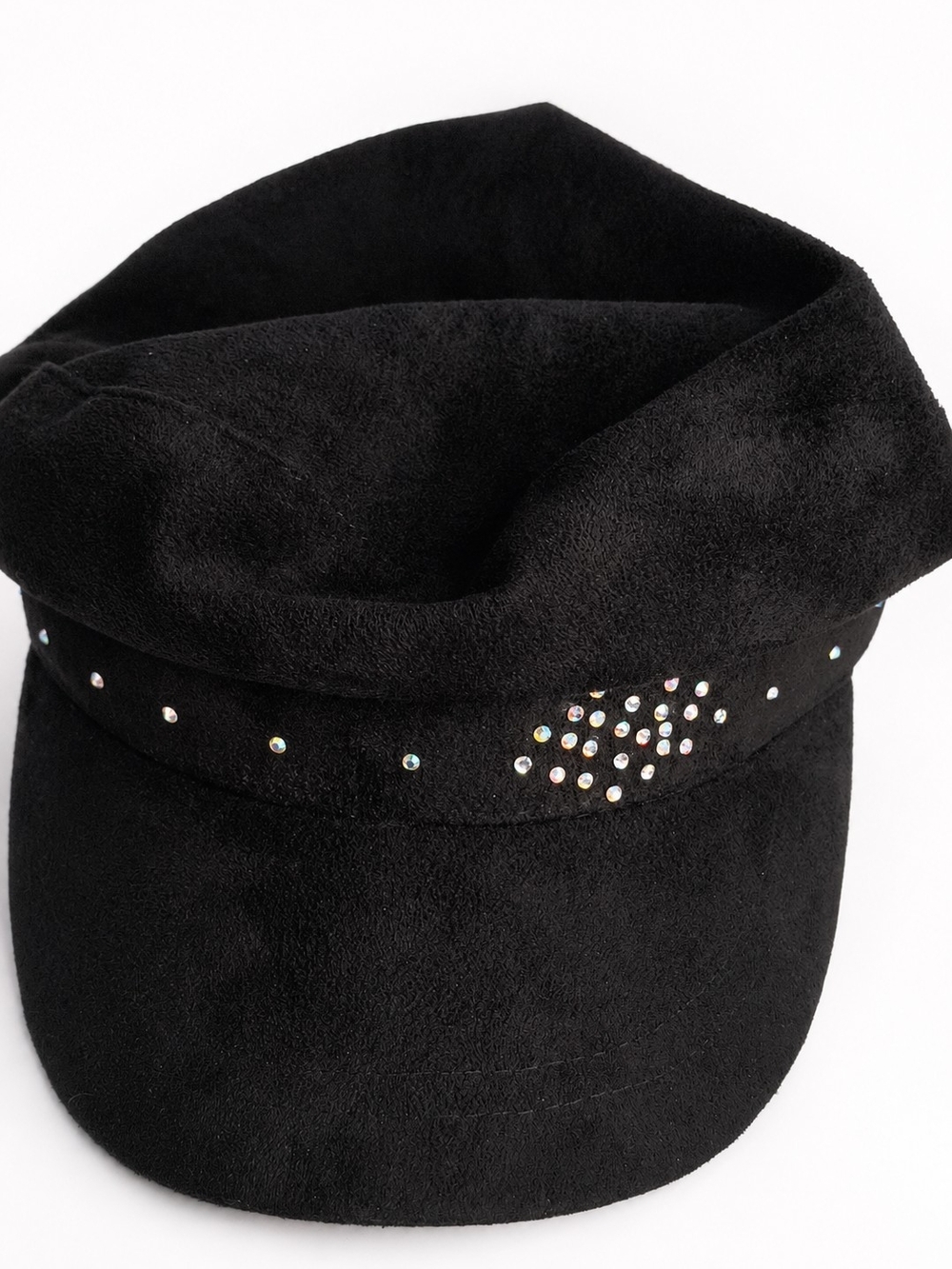 Black Studded Baker Boy Cap - Unbranded - Picture 3 of 4
